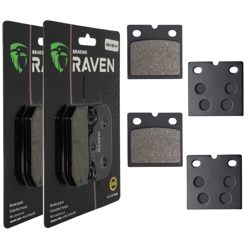 2 Kit plaquettes frein Av Ga et Av Dr Pour Moto-guzzi V35 350  de 1980 à 1986