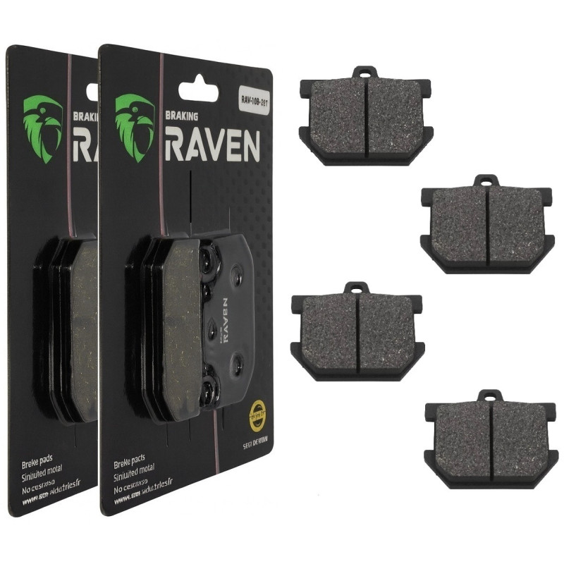 2 Kit plaquettes frein Av Ga et Av Dr Pour Yamaha XS 650  de 1977 à 1983