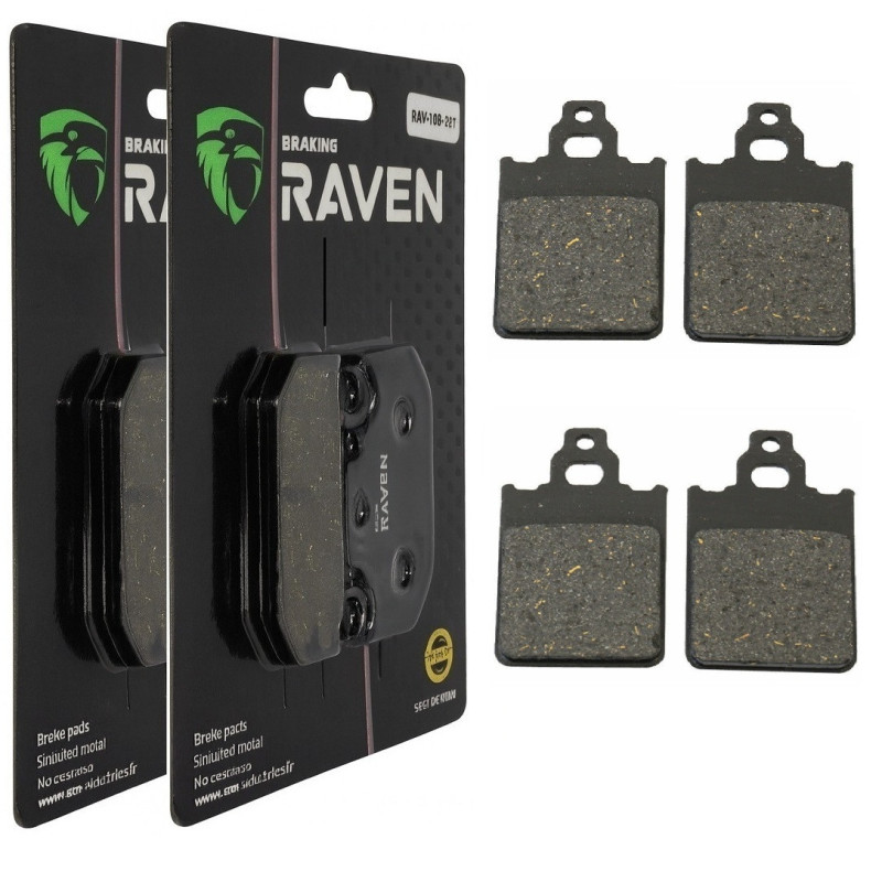 2 Kit plaquettes frein Av Ga et Av Dr Pour Gilera NGR 250  de 1985 à Nc