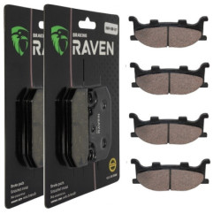 2 Kit plaquettes frein Av Ga et Av Dr Pour Yamaha MT-03 660  de 2006 à Nc