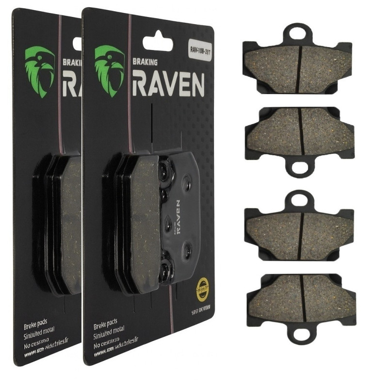 2 Kit plaquettes frein Av Ga et Av Dr Pour Yamaha RD 350  de 1983 à 1984