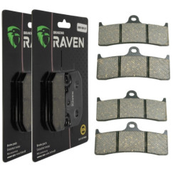 2 Kit plaquettes frein Av Ga et Av Dr Pour Mondial Piega 1000  de 2002 à Nc