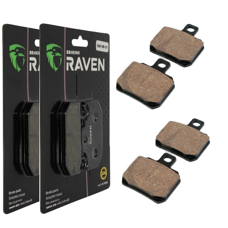 2 Kit plaquettes frein Av Ga et Av Dr Pour Piaggio X9 500 SL de 2000 à 2002