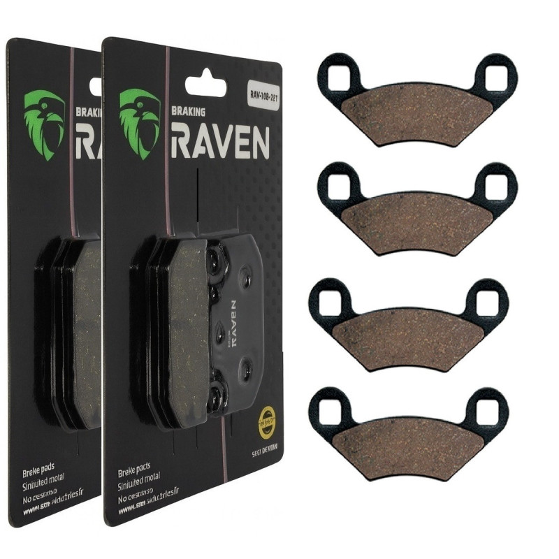 2 Kit plaquettes frein Av Ga et Av Dr Pour Polaris Outlaw 500  de 2006 à 2007
