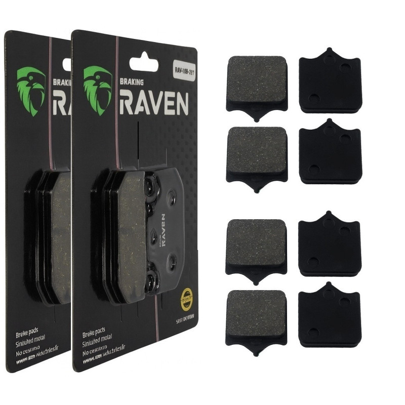 2 Kit plaquettes frein Av Ga et Av Dr Pour Mondial Piega 1000  de 2003 à 2004