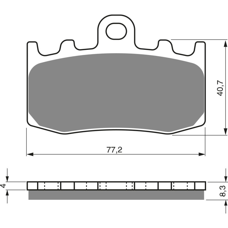 2 Kit plaquettes frein Av Ga et Av Dr Pour Bmw R 1100 S (Non ABS) de 2000 à 2003 - Image 3