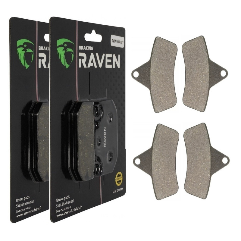 2 Kit plaquettes frein Av Ga et Av Dr Pour Laverda Quasar 400 4x4 de 2004 à Nc