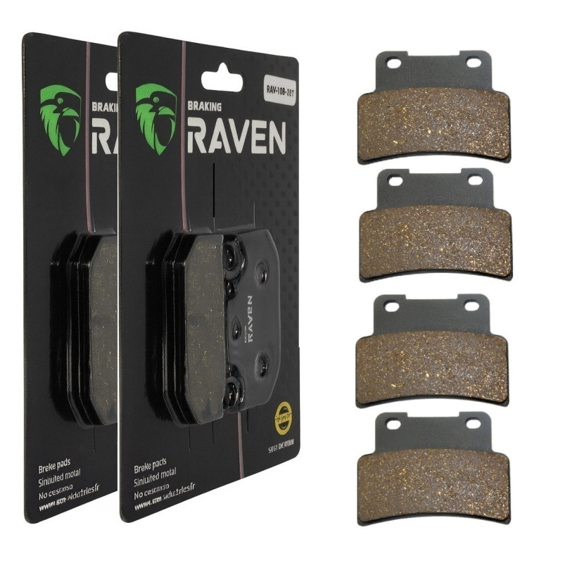 2 Kit plaquettes frein Av Ga et Av Dr Pour Aprilia Shiver 750 GT SL de 2007 à 2012