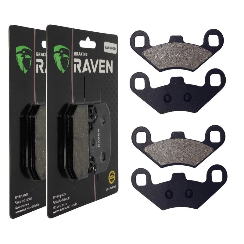 2 Kit plaquettes frein Ar Ga, Ar Dr,  Av Ga ou Av Dr Pour Kymco MXU 270  de 2020 à 2021