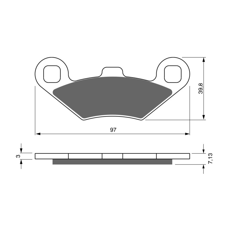 2 Kit plaquettes frein Ar Ga, Ar Dr,  Av Ga ou Av Dr Pour Kymco MXU 270  de 2020 à 2021 - Image 3