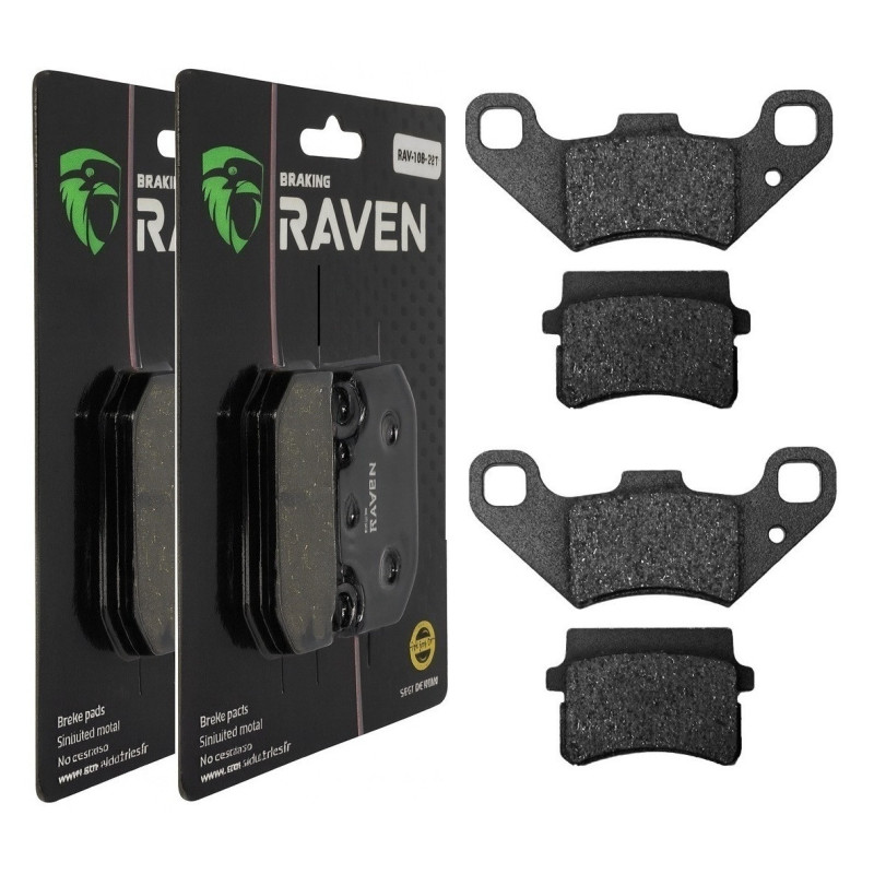 2 Kit plaquettes frein Av Ga et Av Dr Pour Adly Interceptor 300  de 2008 à Nc