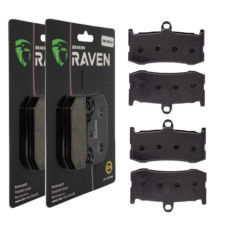 2 Kit plaquettes frein Av Ga et Av Dr Pour Triumph Daytona 675  de 2009 à 2017