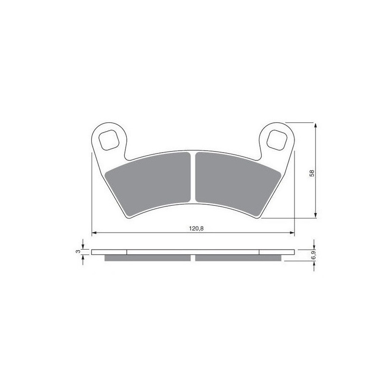 2 Kit plaquettes frein Av Ga et Av Dr Pour Polaris Ranger 570 EFI CREW FULL SIZE de 2016 à 2021 - Image 3