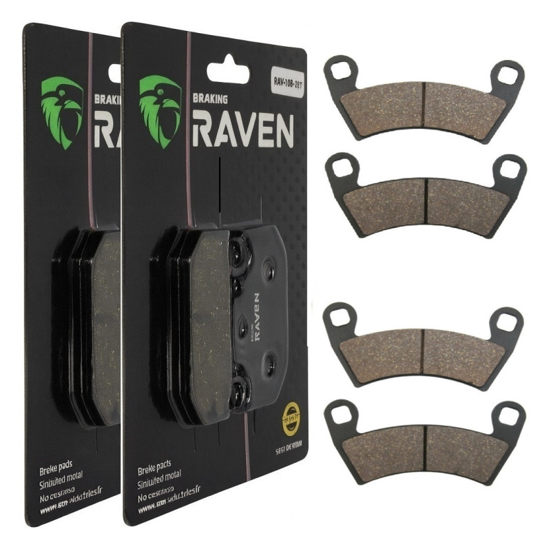 2 Kit plaquettes frein Av Ga et Av Dr Pour Polaris RZR 900 toutes versions de 2011 à 2020