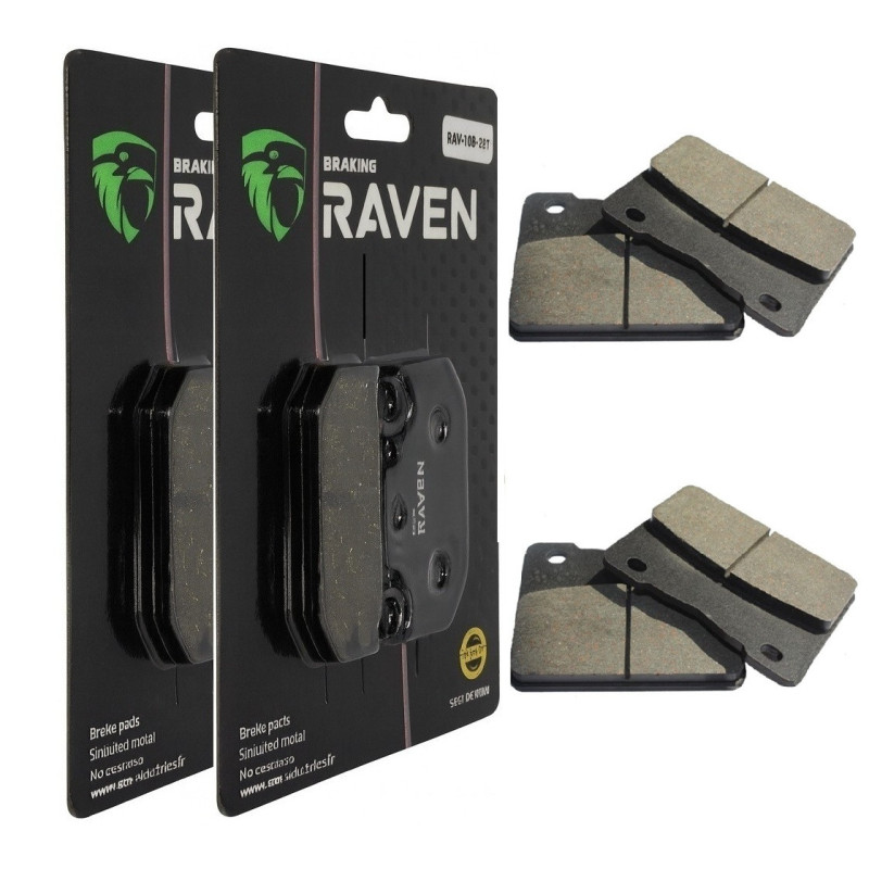 2 Kit plaquettes frein Av Ga et Av Dr Pour Sym Maxsym 400 I (Inc ABS) de 2011 à 2020