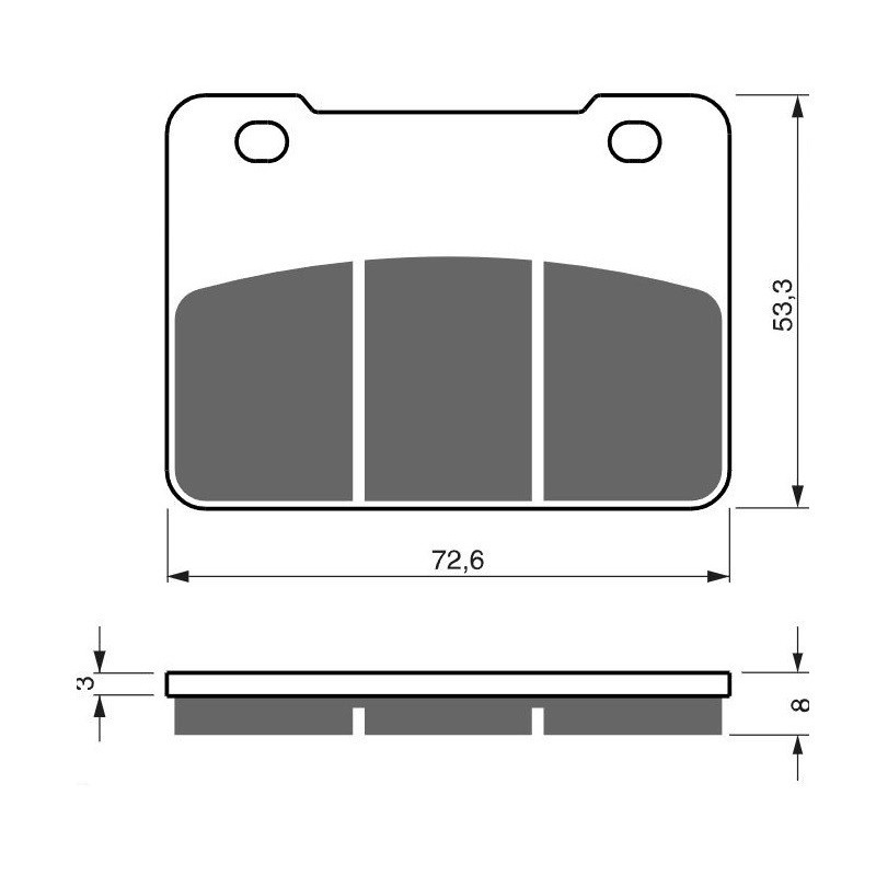 2 Kit plaquettes frein Av Ga et Av Dr Pour Sym Maxsym 400 I (Inc ABS) de 2011 à 2020 - Image 3