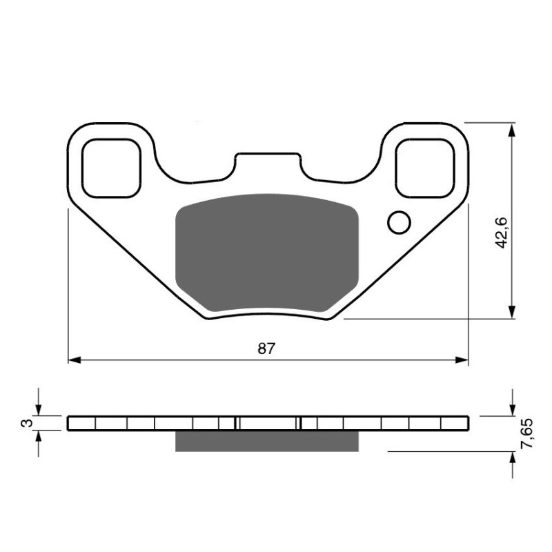 2 Kit plaquettes frein Av Ga et Av Dr Pour Polaris RZR 170  de 2009 à 2016 - Image 3