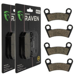 2 Kit plaquettes frein Av Ga et Av Dr Pour Polaris RZR 800 EFI "S" inter de 2008 à 2014