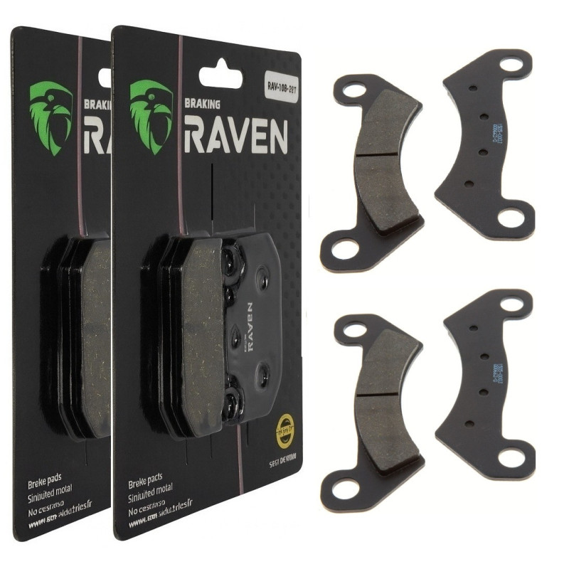 2 Kit plaquettes frein Av Ga et Av Dr Pour John-deere XUV 625 i Gator de 2011 à Nc