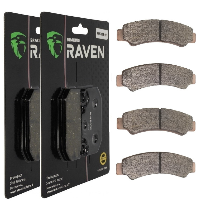 2 Kit plaquettes frein Av Ga et Av Dr Pour Cf-moto Z-Force 1000 Z EX de 2018 à 2021