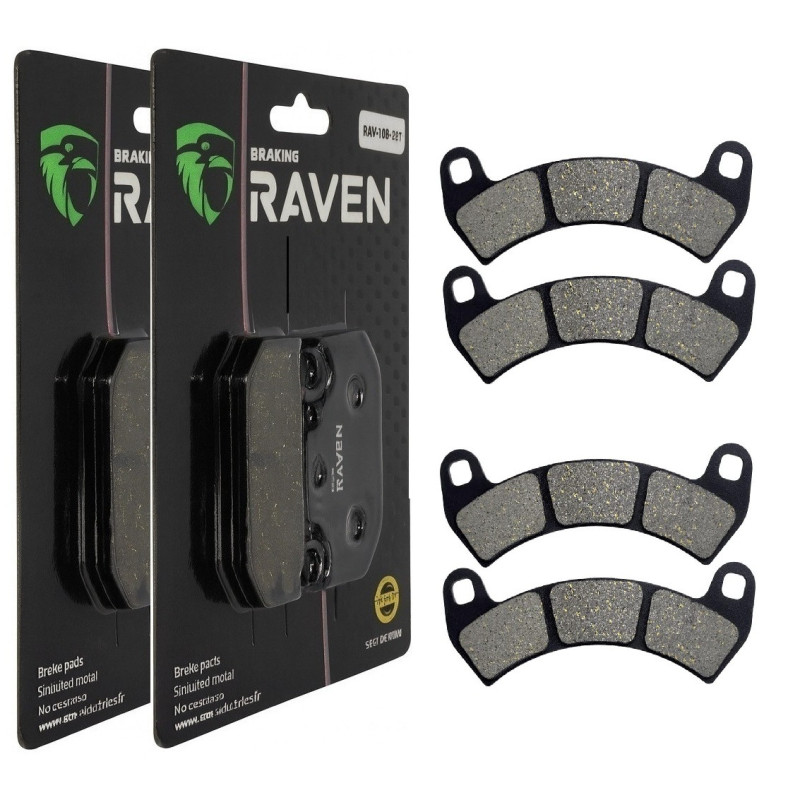 2 Kit plaquettes frein Av Ga et Av Dr Pour Polaris RZR XP toutes versions de 2016 à 2020