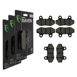 3 Kit plaquettes frein Av G, Av D et Ar Pour Hyosung GV 650 Aquila de 2004 à 2006