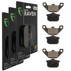 3 Kit plaquettes frein Av G, Av D et Ar Pour Kawasaki ZG 1000  de 1986 à 1993