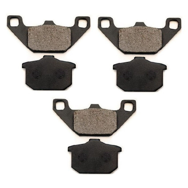 3 Kit plaquettes frein Av G, Av D et Ar Pour Kawasaki ZG 1000  de 1986 à 1993 - Image 2
