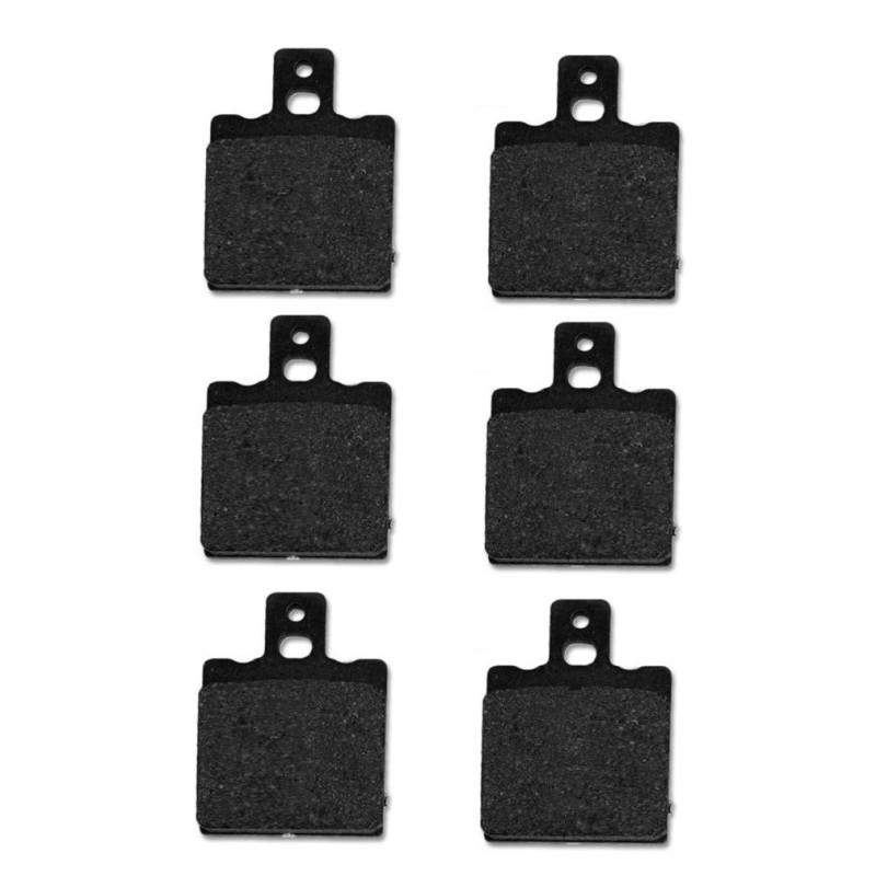 3 Kit plaquettes frein Av G, Av D et Ar Pour Moto-guzzi 400  de 1979 à Nc - Image 2