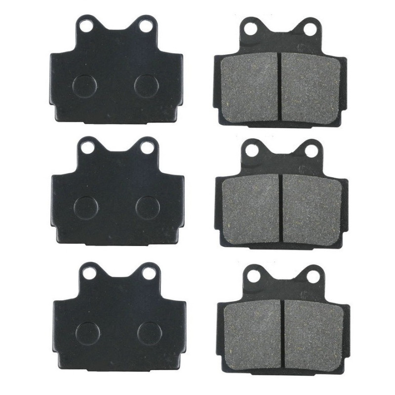 3 Kit plaquettes frein Av G, Av D et Ar Pour Yamaha RZ 350  de 1986 à 1988 - Image 2