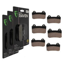 3 Kit plaquettes frein Av G, Av D et Ar Pour Yamaha XVZ 1300 Venture Royal Star de 1986 à 2001