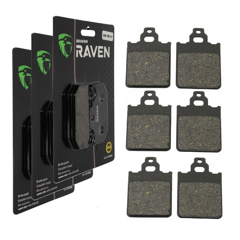 3 Kit plaquettes frein Av G, Av D et Ar Pour Malanca E2 Sport  de Nc à Nc