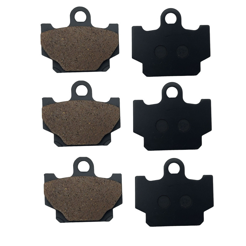 3 Kit plaquettes frein Av G, Av D et Ar Pour Yamaha XJ 400  de 1982 à Nc - Image 2