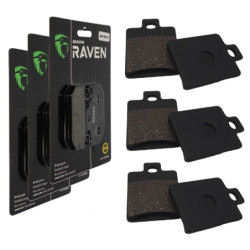 3 Kit plaquettes frein Av G, Av D et Ar Pour Adiva AD1 125 3 roue de 2014 à 2015