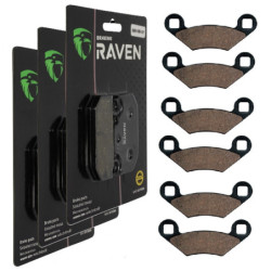 3 Kit plaquettes frein Av G, Av D et Ar Pour Polaris ATP 500  de 2004 à 2005