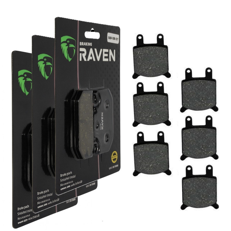 3 Kit plaquettes frein Av G, Av D et Ar Pour Cagiva Alazzurra 650  de 1985 à Nc