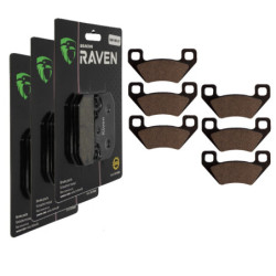 3 Kit plaquettes frein Av G, Av D et Ar Pour Kymco MXU 450 i IRS de 2012 à 2018