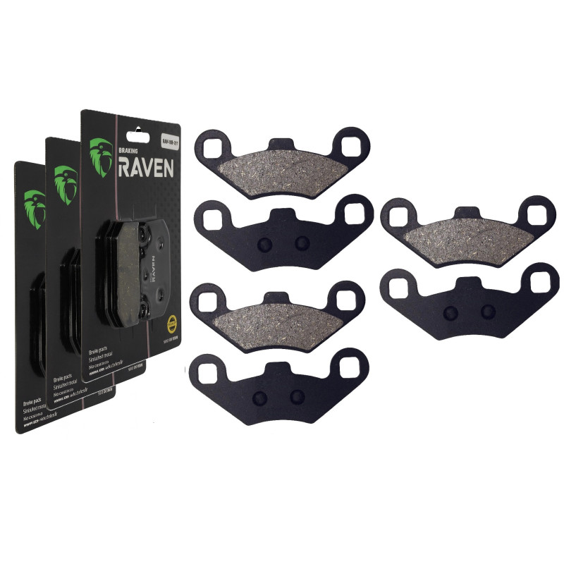 3 Kit plaquettes frein Av G, Av D et Ar Pour Peugeot Metropolis 400 T T-RS blue line de 2014 à 2016