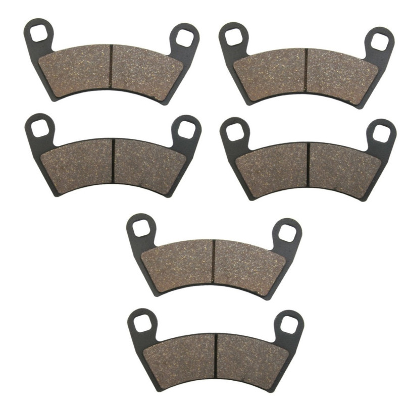 3 Kit plaquettes frein Av G, Av D et Ar Pour Polaris Ranger 800 6x6 efi crew de 2010 à 2017 - Image 2