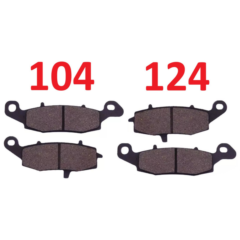 2 Kit plaquettes frein Av Ga et Av Dr Pour Kawasaki ZR 750 S Zephyr de 1996 à 2007 - Image 2