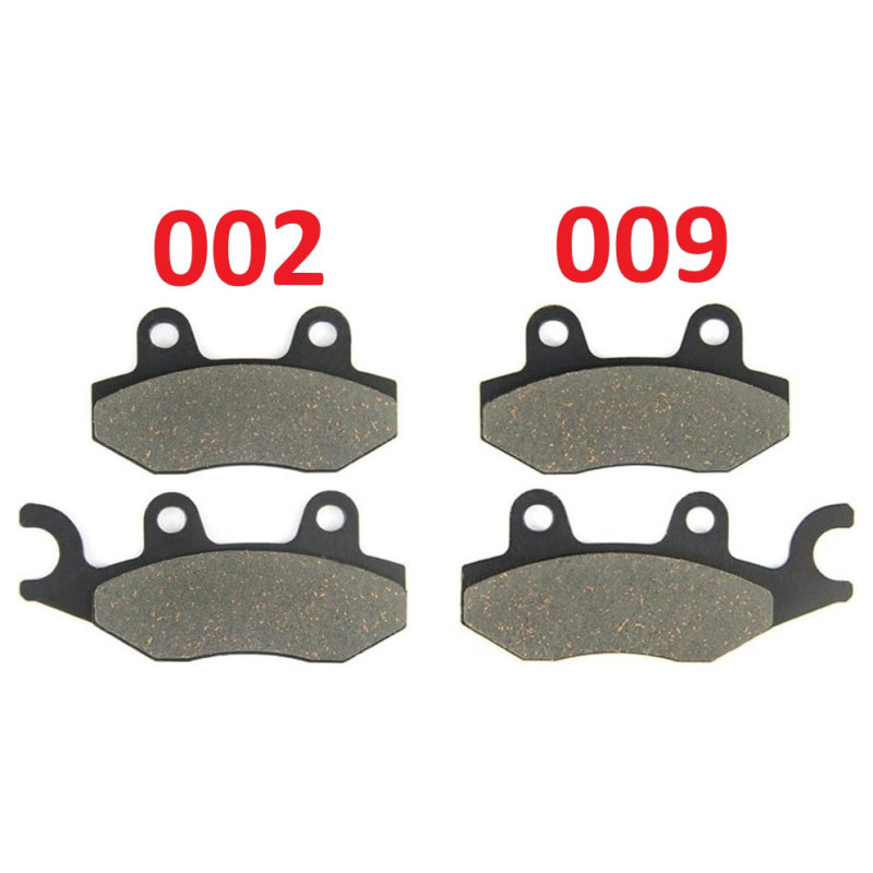 2 Kit plaquettes frein Av Ga et Av Dr Pour Yamaha YFZ 450  de 2004 à 2009 - Image 2