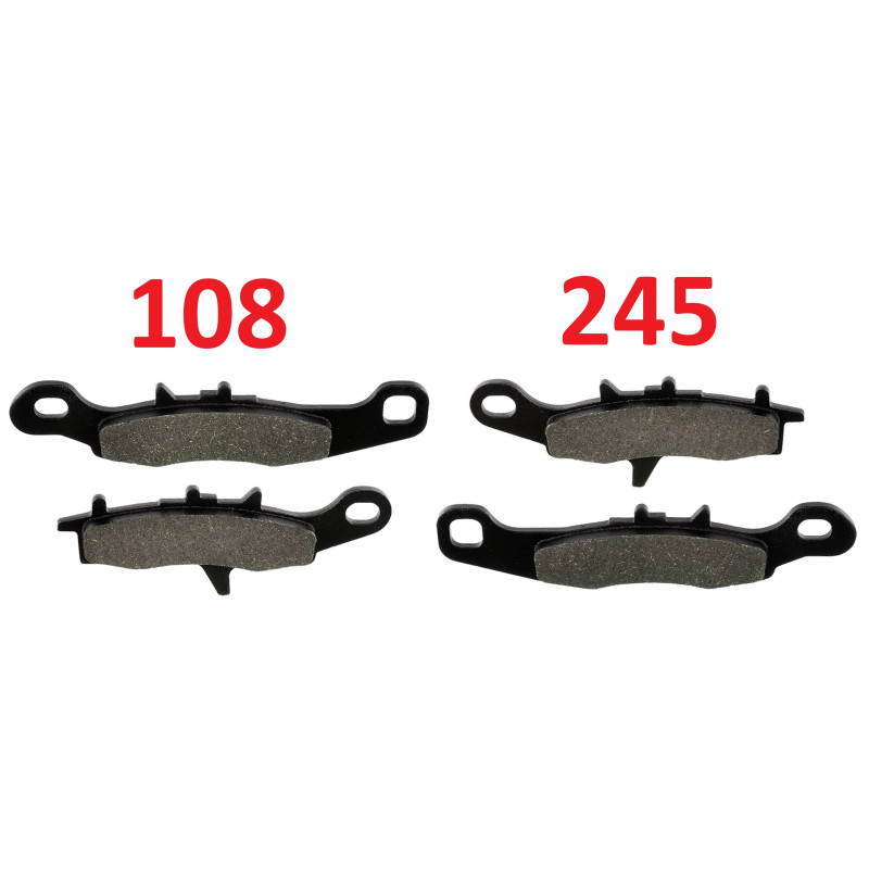 2 Kit plaquettes frein Av Ga et Av Dr Pour Kawasaki KFX 700 V-Force  de 2004 à 2009 - Image 2