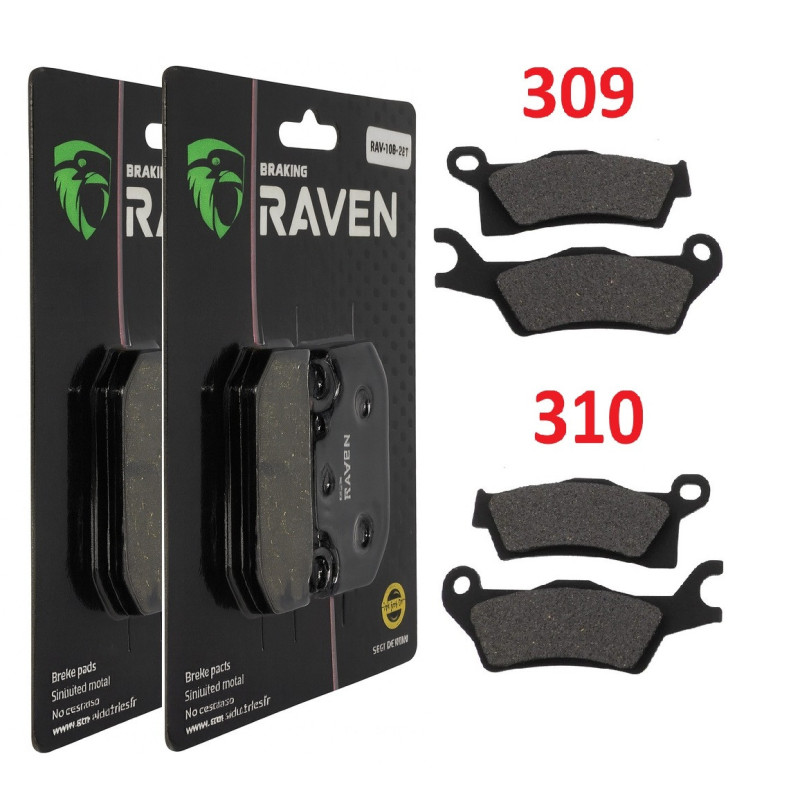 2 Kit plaquettes frein Av Ga et Av Dr Pour Can-am Outlander 500  de 2013 à 2016