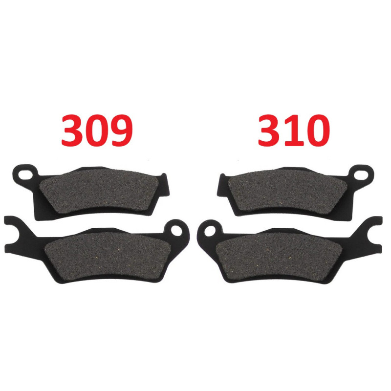 2 Kit plaquettes frein Av Ga et Av Dr Pour Can-am Renegade 500 STD de 2012 à 2015 - Image 2