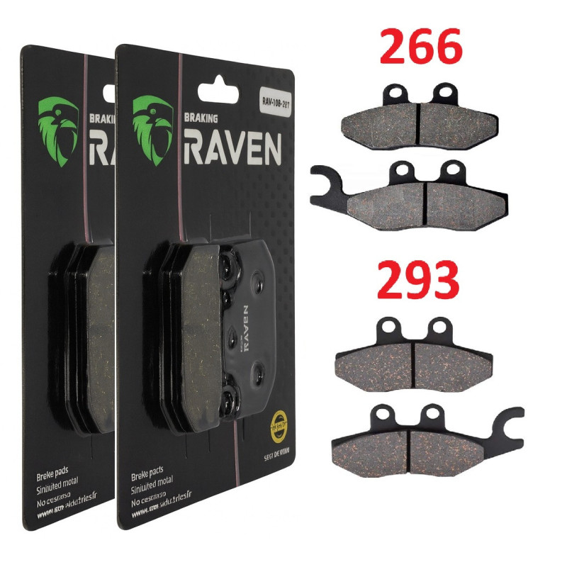 2 Kit plaquettes frein Av Ga et Av Dr Pour Piaggio Xevo 400 ie de 2007 à 2010