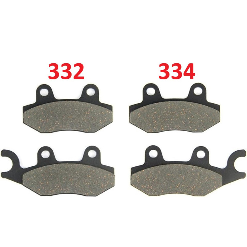 2 Kit plaquettes frein Av Ga et Av Dr Pour Benelli Caffe Nero 250  de 2008 à 2014 - Image 2