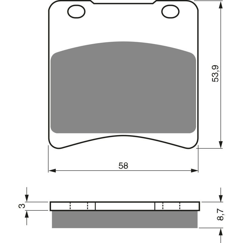 Plaquettes de frein Arrière Pour Suzuki GSX 1100 F  de 1988 à 1994 - Image 3