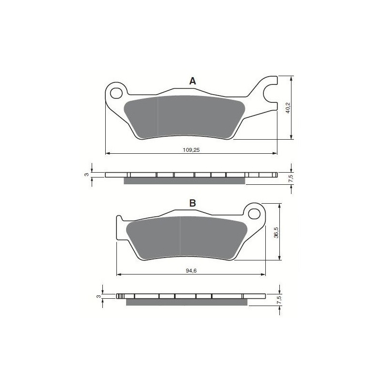 Plaquettes de frein Avant Pour Suzuki GSX-R 125  de 2018 à 2025 - Image 3