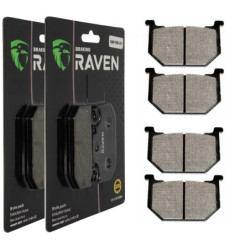 2 Kit plaquettes frein Av Ga et Av Dr Pour Suzuki GV 1200 Madura  de 1985 à 1986