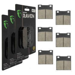 3 Kit plaquettes frein Av G, Av D et Ar Pour Suzuki GSX 550  de 1983 à 1987